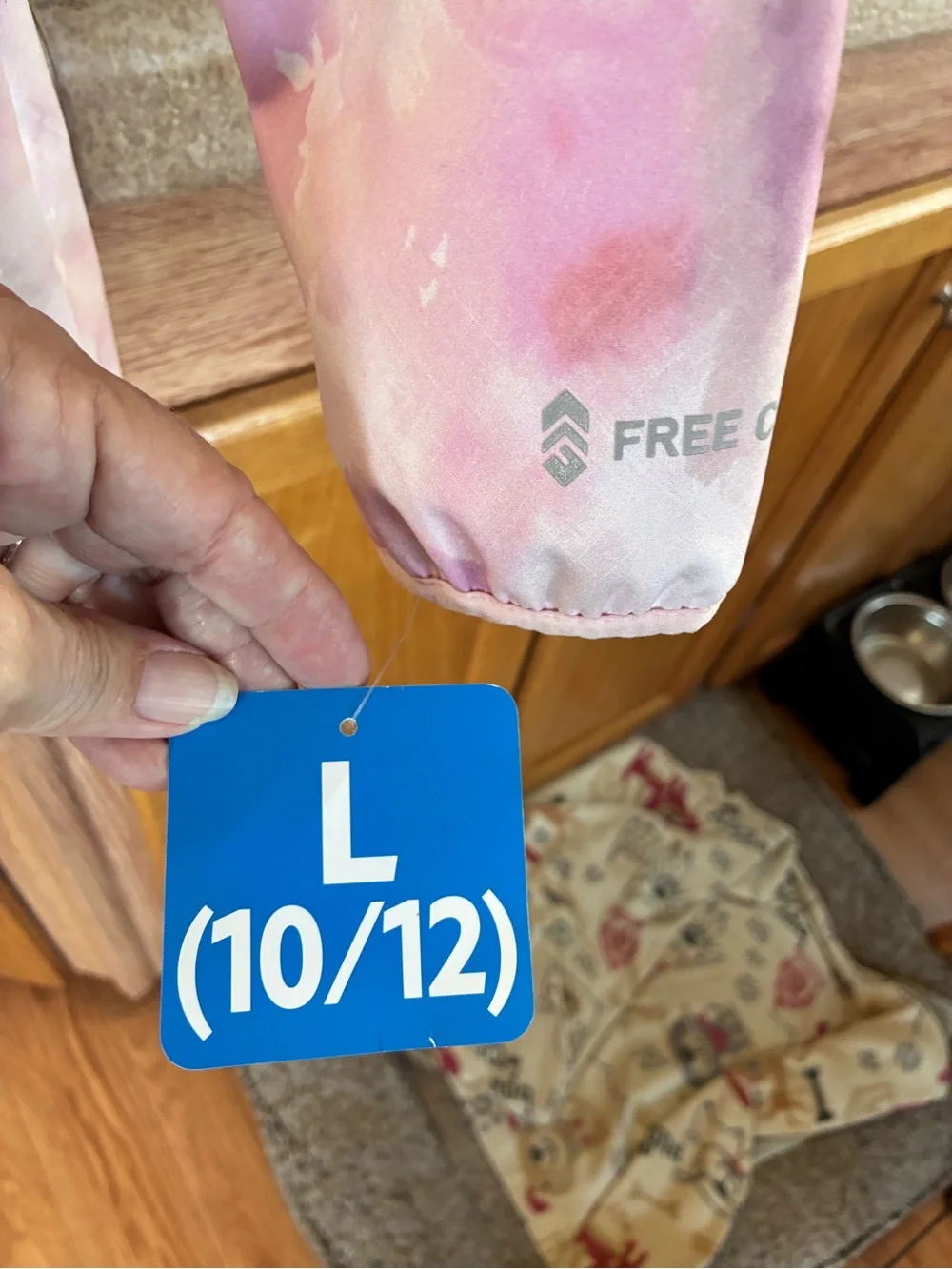 Free Country Pink and Cream Tie-Dye Teddy Jacket